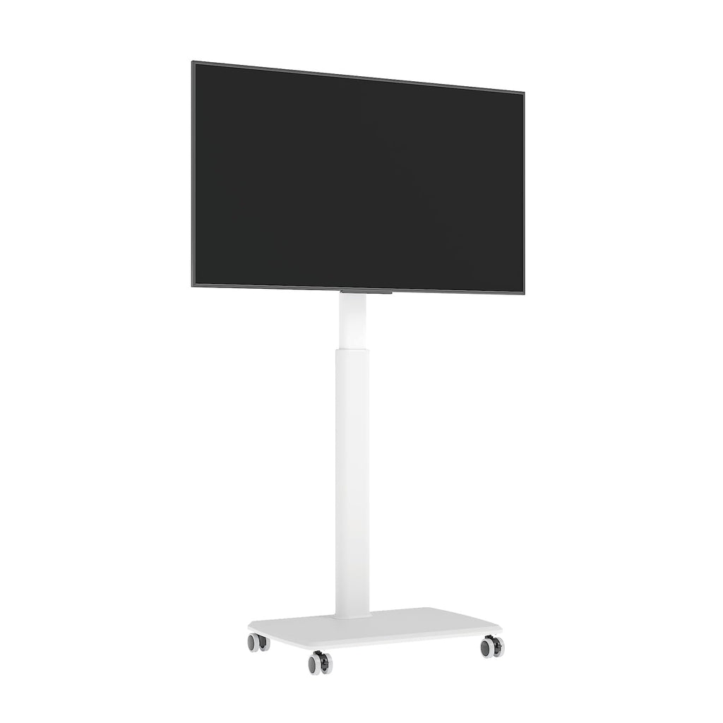 White Rolling TV Stand F6858