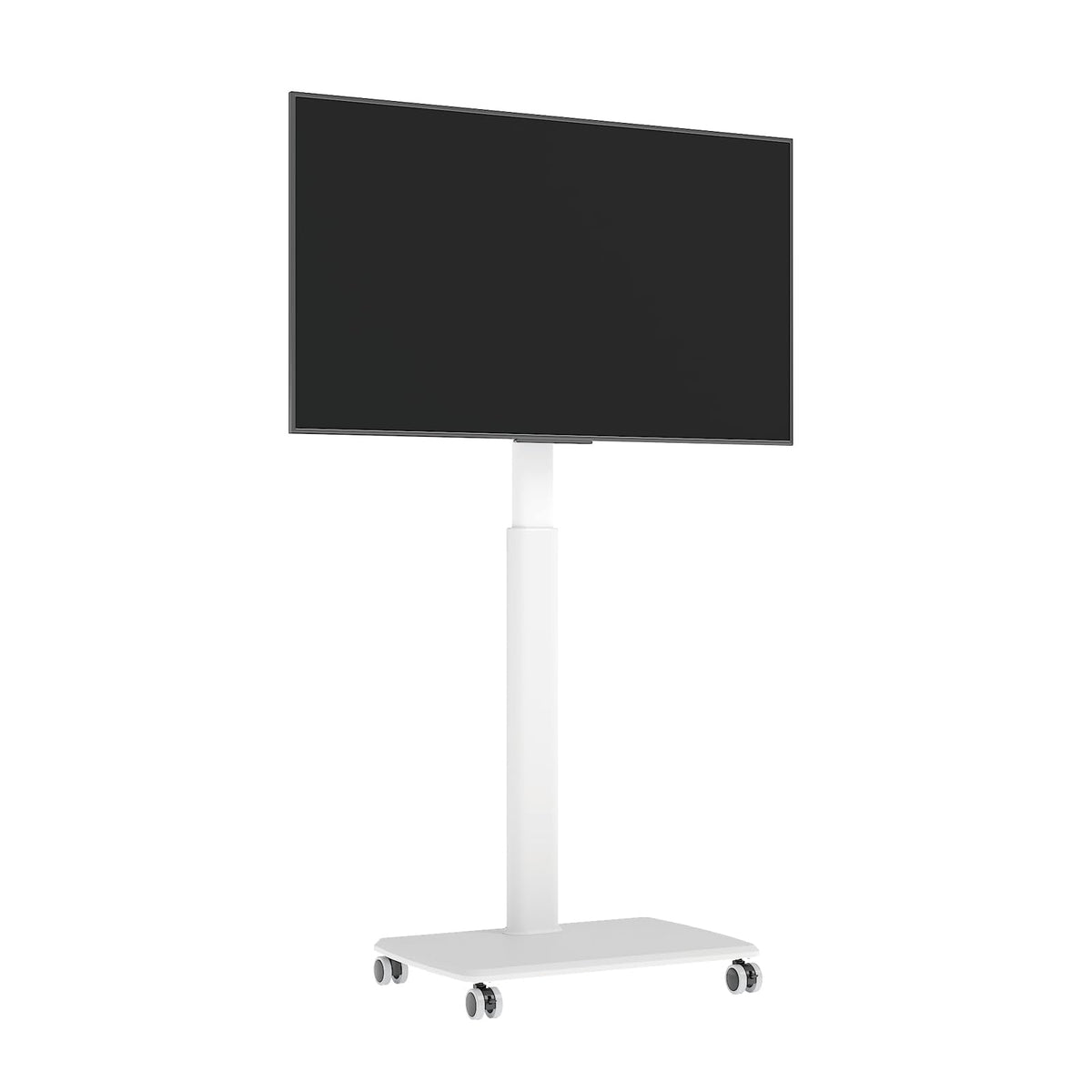 White Rolling TV Stand F6858