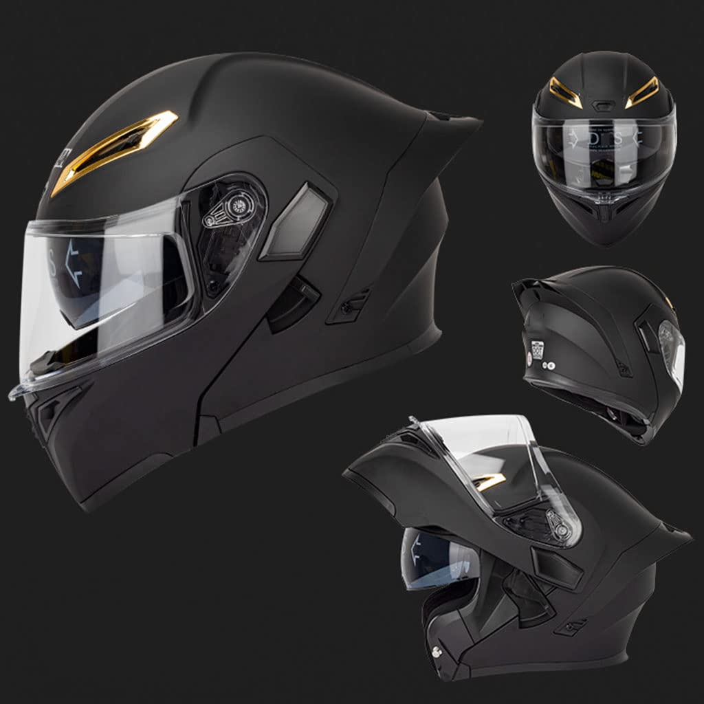 Black Carbon Fiber Modular Motorcycle Helmet R888211