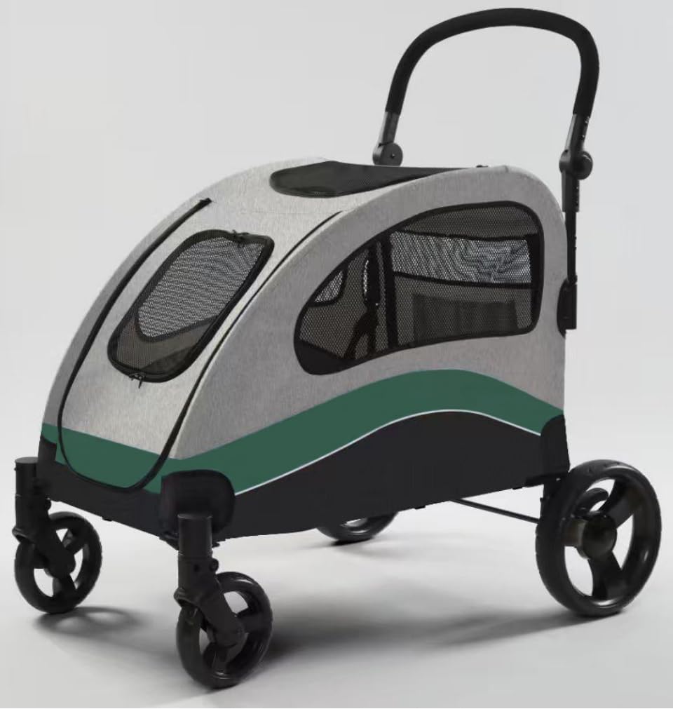 Extra Large Foldable Dog Stroller with Wheels and Brakes V837