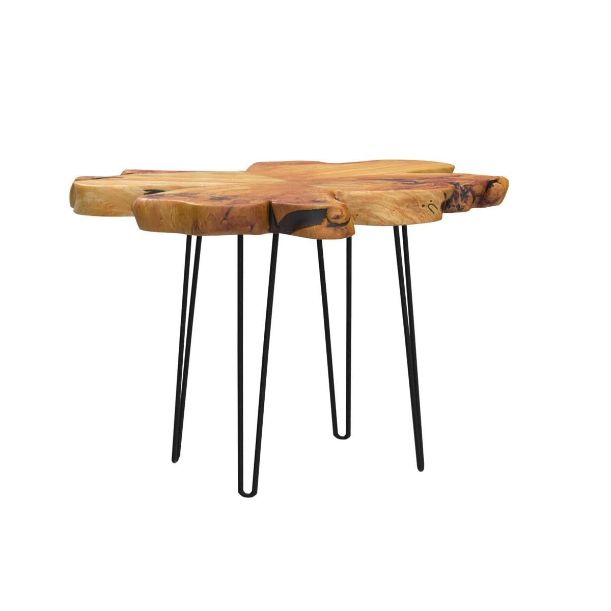 Flower-Shaped Live Edge Cedar Coffee Table R550