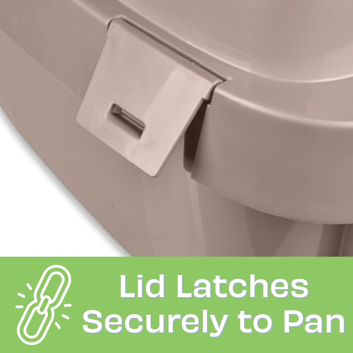 Large Enclosed Sifting Cat Pan with Odor Door, Hooded, Beige P99170