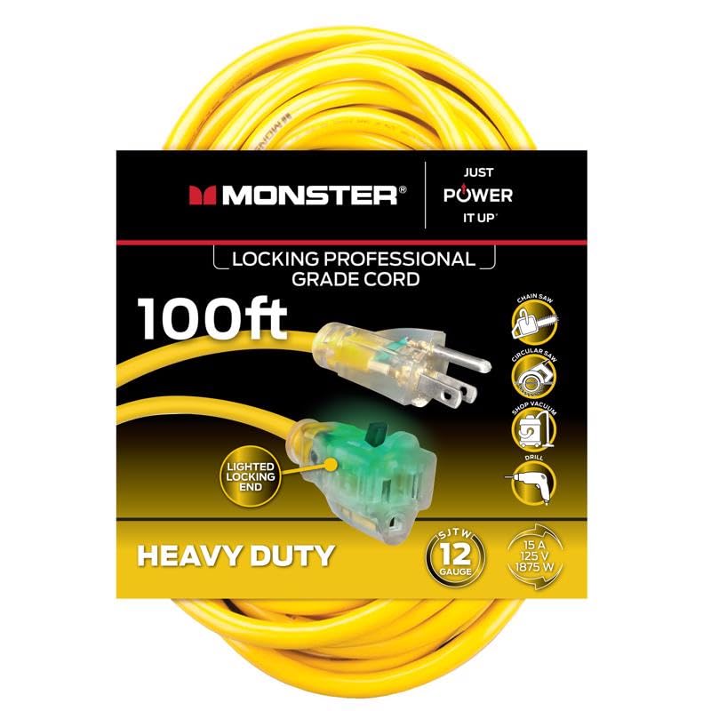 100 ft. Outdoor Extension Cord Yellow X418337