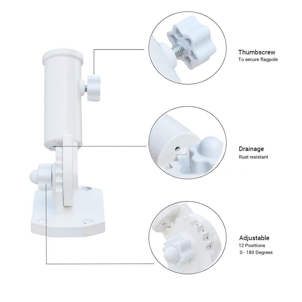 Adjustable Aluminum Flag Pole Bracket Q77991