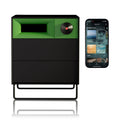 Bluetooth Wireless Charging Speaker Nightstand with 2 Drawers L7375