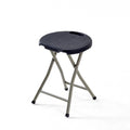18 Inch Portable Folding Stool with Handle, 500lbs Capacity Round Plastic Chair E905036