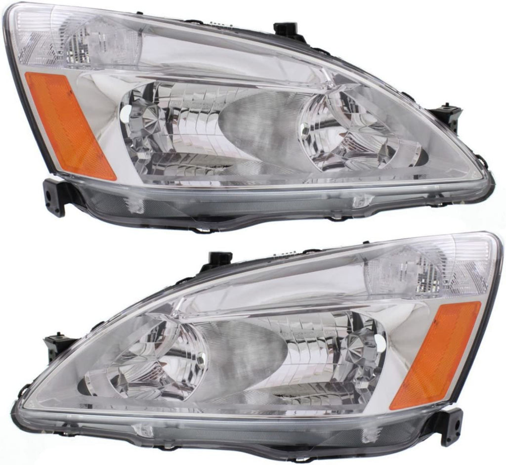 Headlights Lens and Housing Pair for 2003-2007 Honda Accord I99398