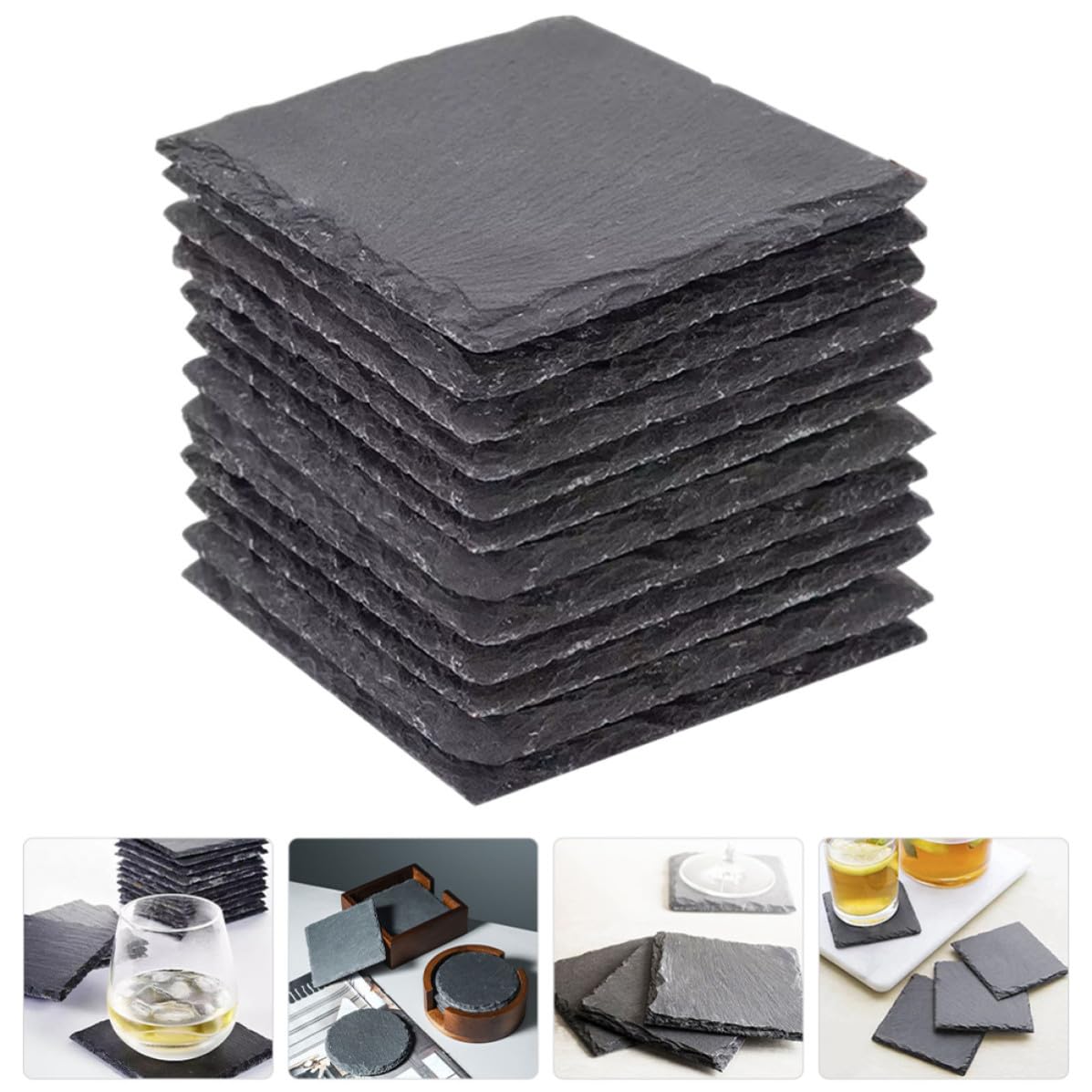 Natural Stone Decorative Cup Coaster Set Q55237