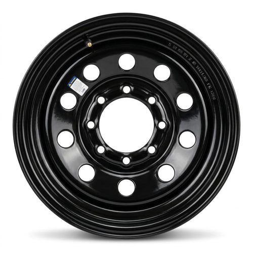 16x6 Black Modular Steel Trailer Wheels 8 Lug H413651