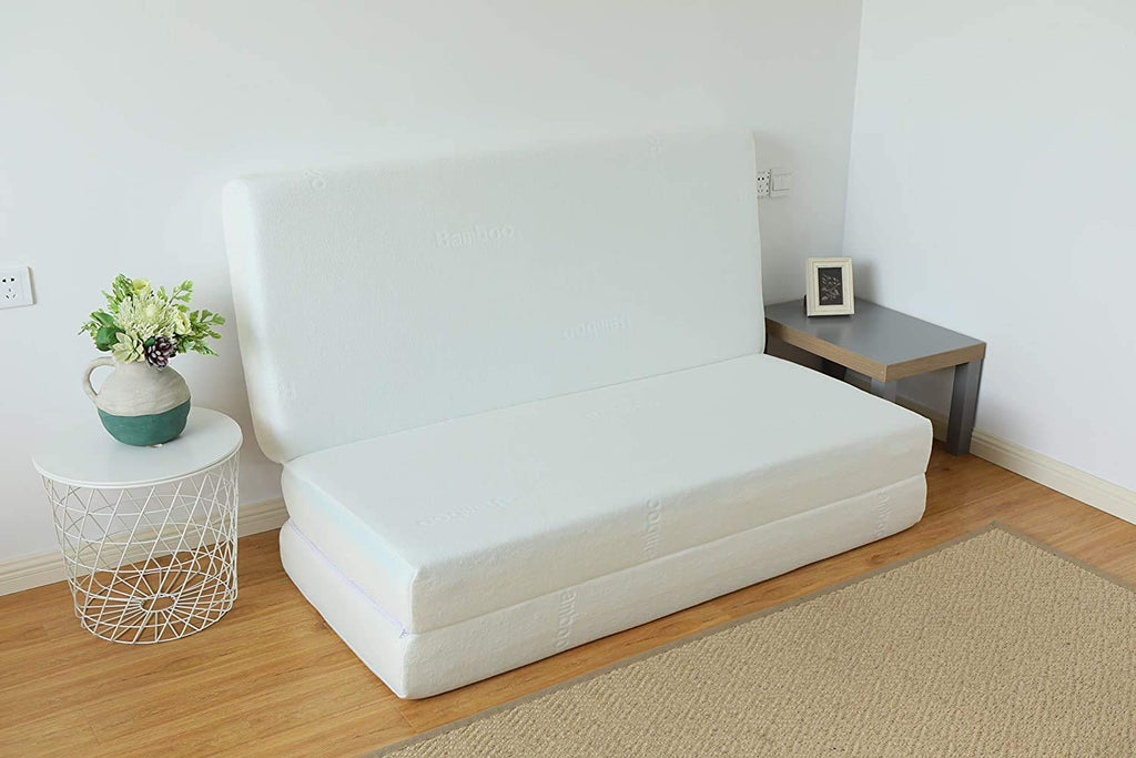 8-Inch Gel Memory Foam Tri-fold Mattress with Bamboo Cover, Queen K203