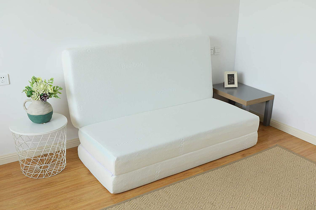 8-Inch Gel Memory Foam Tri-fold Mattress with Bamboo Cover, Queen K203