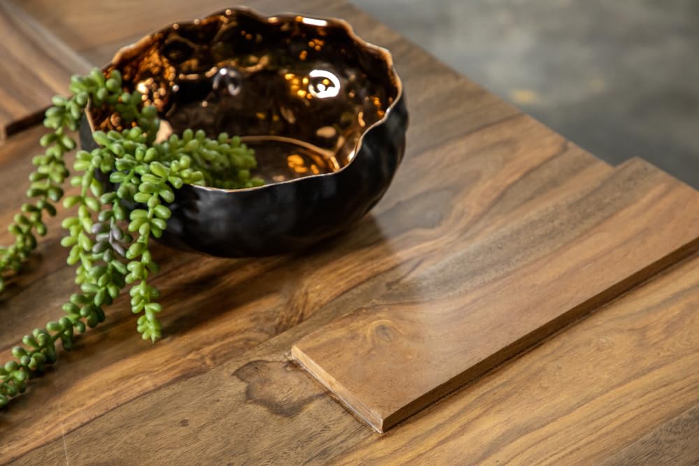 Sheesham Wood Square Coffee Table with Wooden Legs P7583