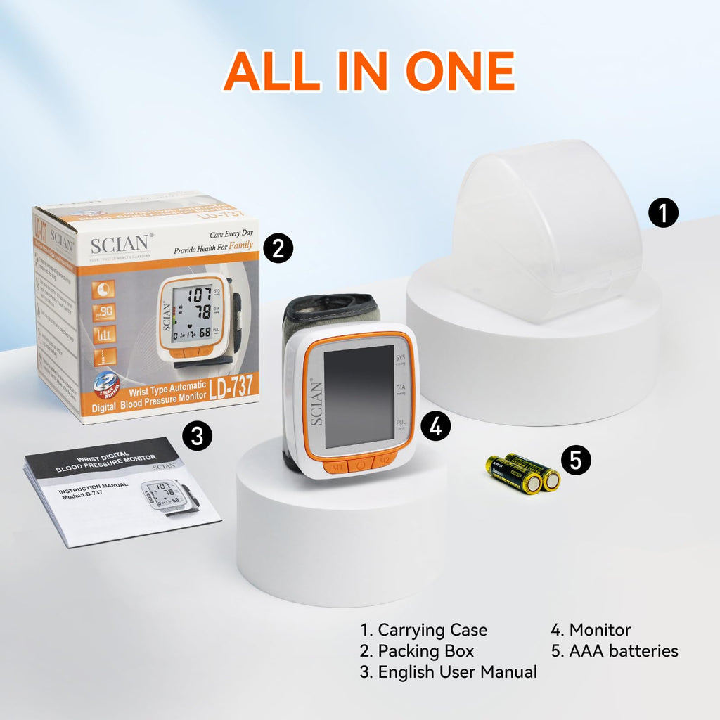 Automatic Wrist Blood Pressure Monitor with Voice Broadcast O649