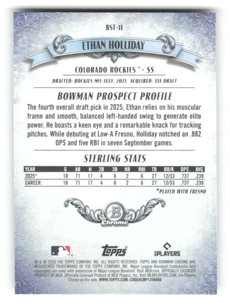 2026 Bowman Chrome Mega Box Baseball Trading Card K10996