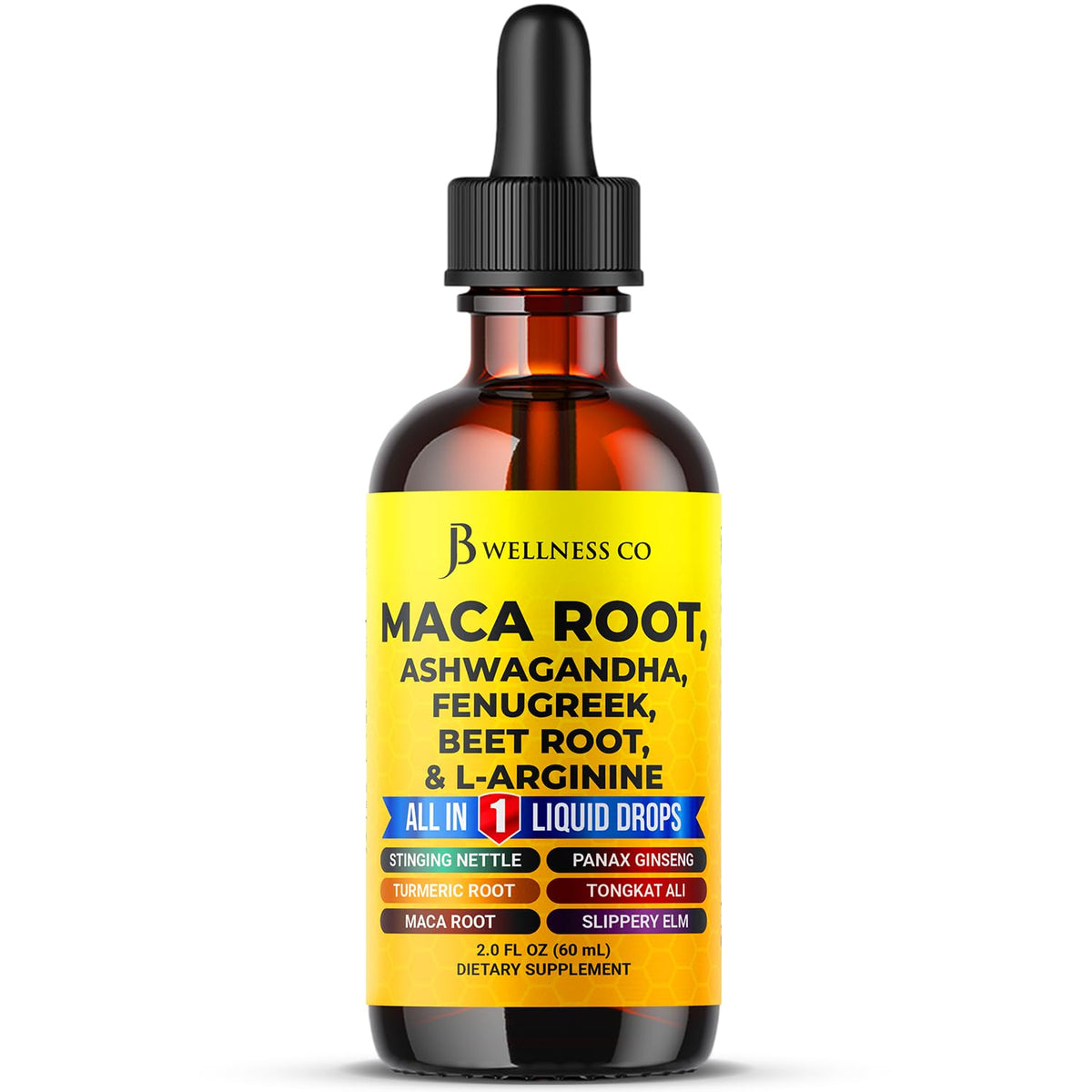 Organic Maca Root Liquid Drops with Ashwagandha 2oz V785