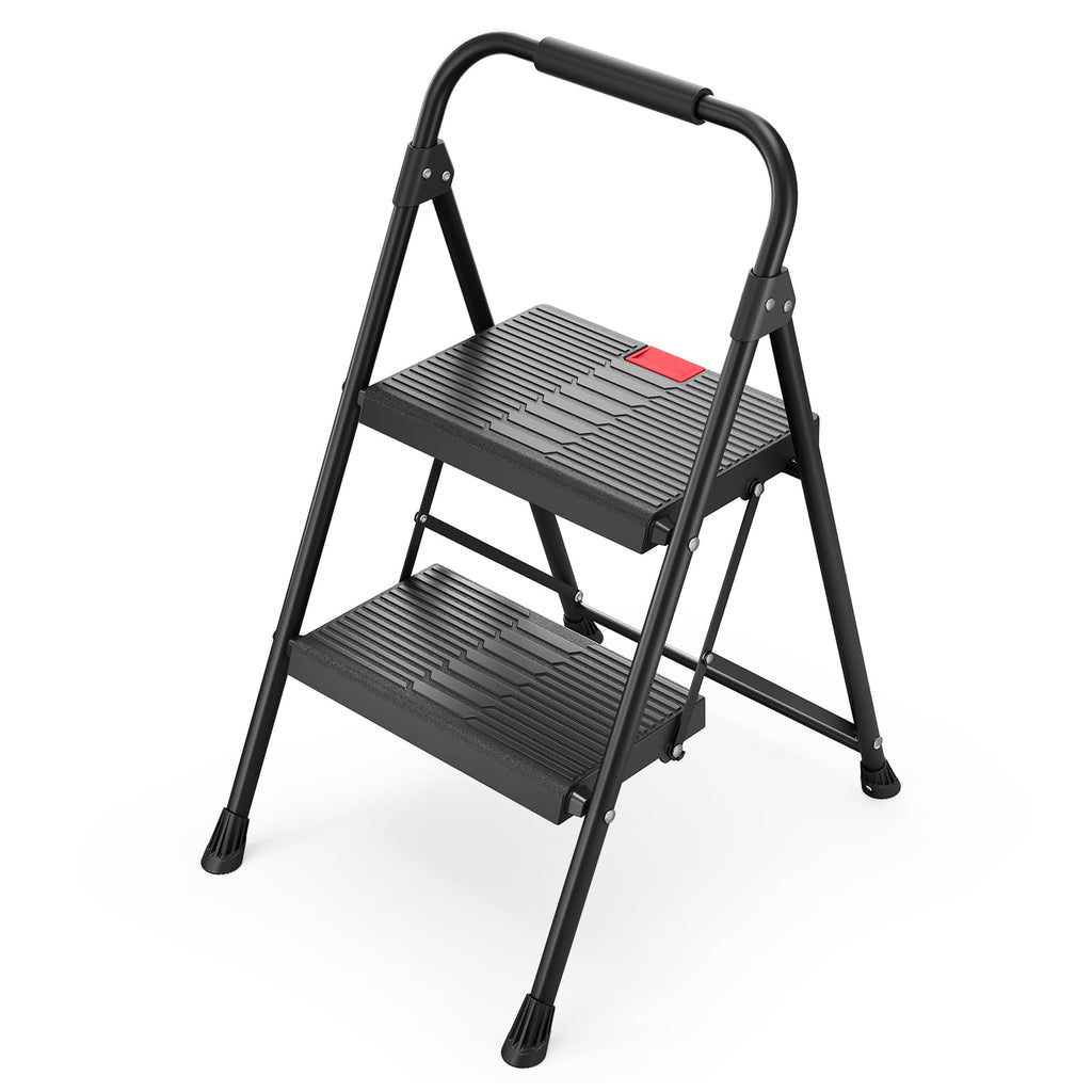 2 Step Steel Step Ladder with Handrail X81633