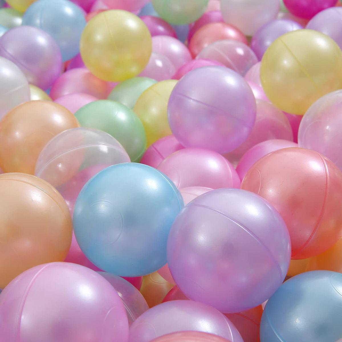 Pack of 100 200 500 BPA Free Non-Toxic Crush Proof Plastic Ball Pit Balls H132
