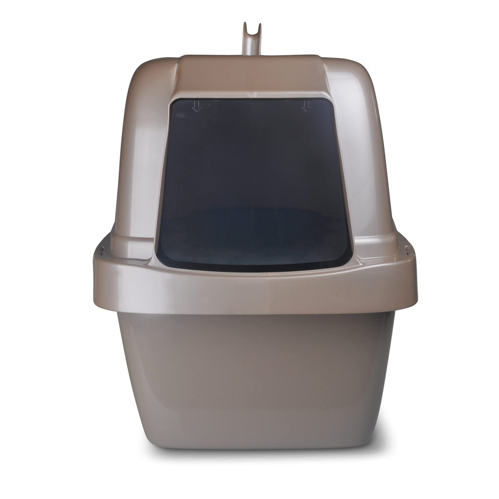 Large Enclosed Sifting Cat Pan with Odor Door, Hooded, Beige P99170