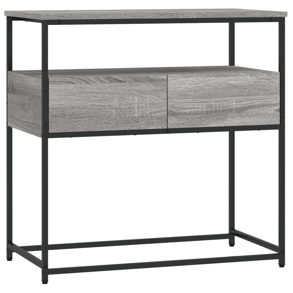 Brown Oak Look Console Table with 2 Drawers and 1 Shelf A195038