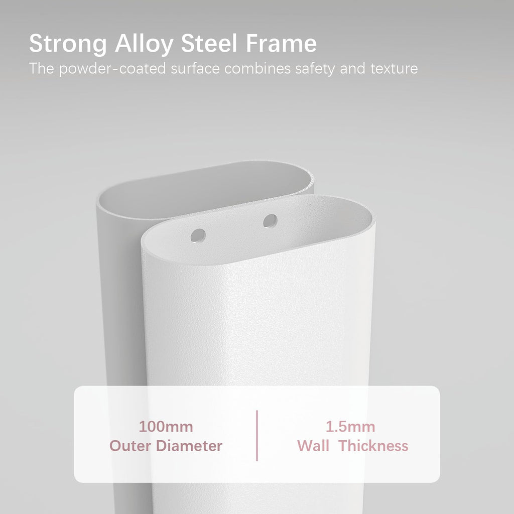 White Rolling TV Stand F6858