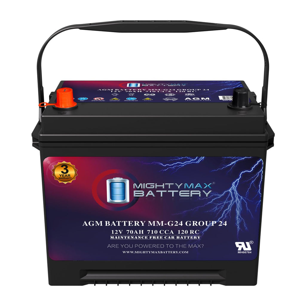 12V 70Ah 710 CCA Group Size 24 Replacement Battery R187