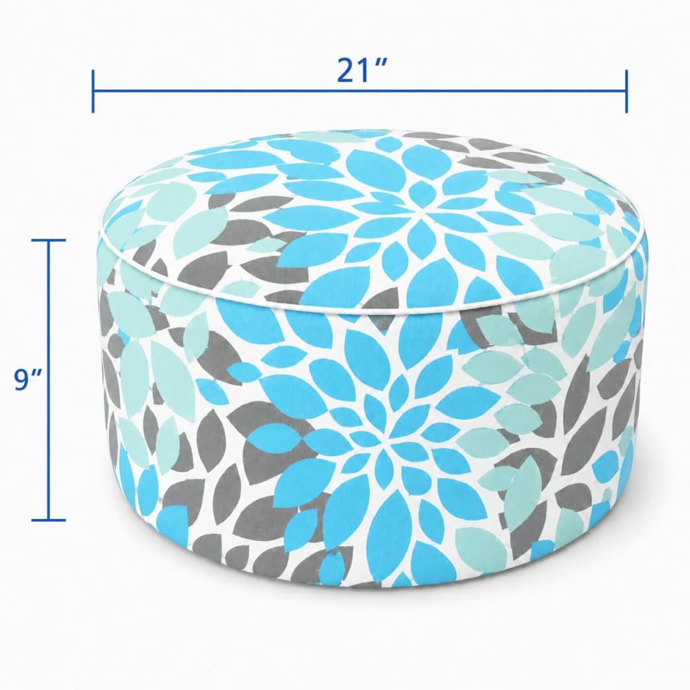 Inflatable Outdoor Ottoman 2 Pack Teal Grey E736