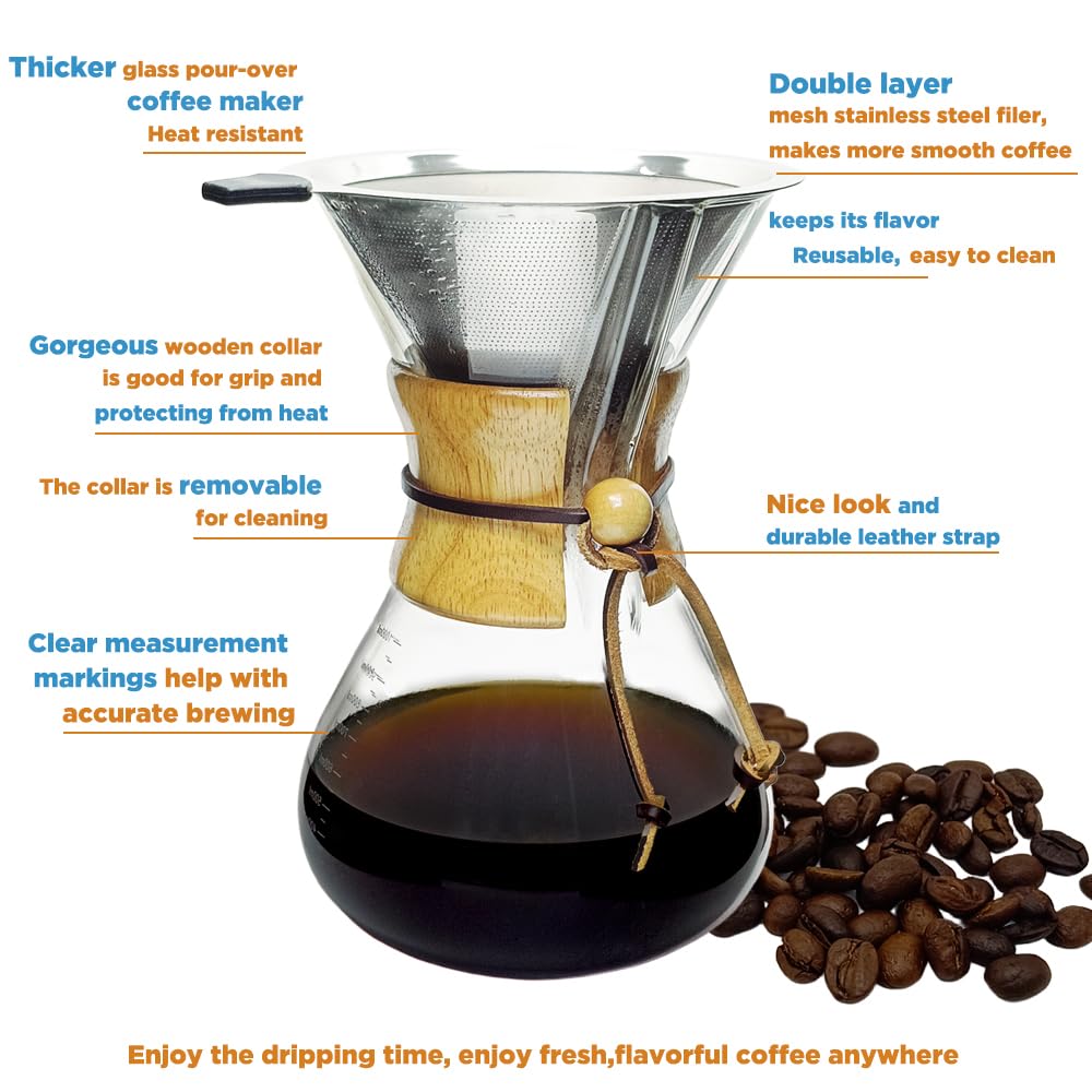 Glass 10 Cup Coffee Pour Over Set Z27283