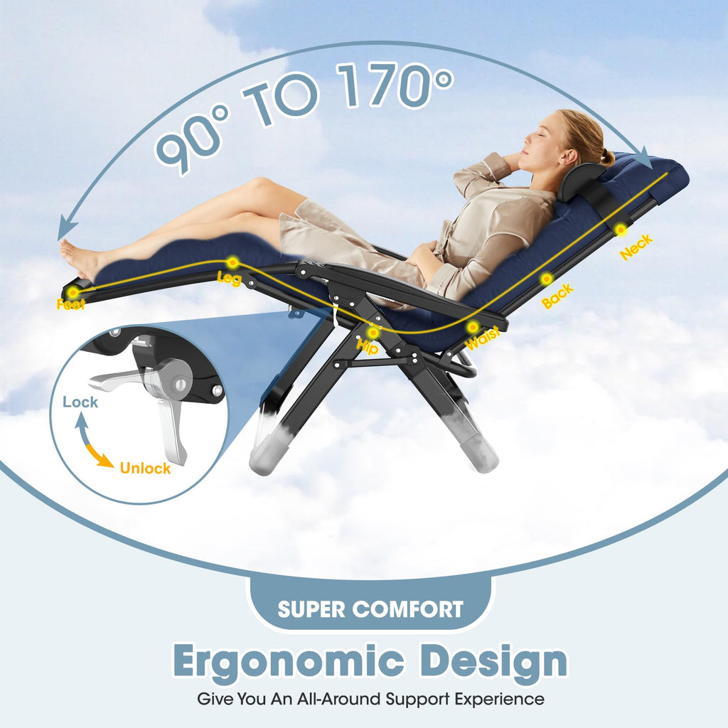 Oversized Zero Gravity Chair with Carry Bag V6520