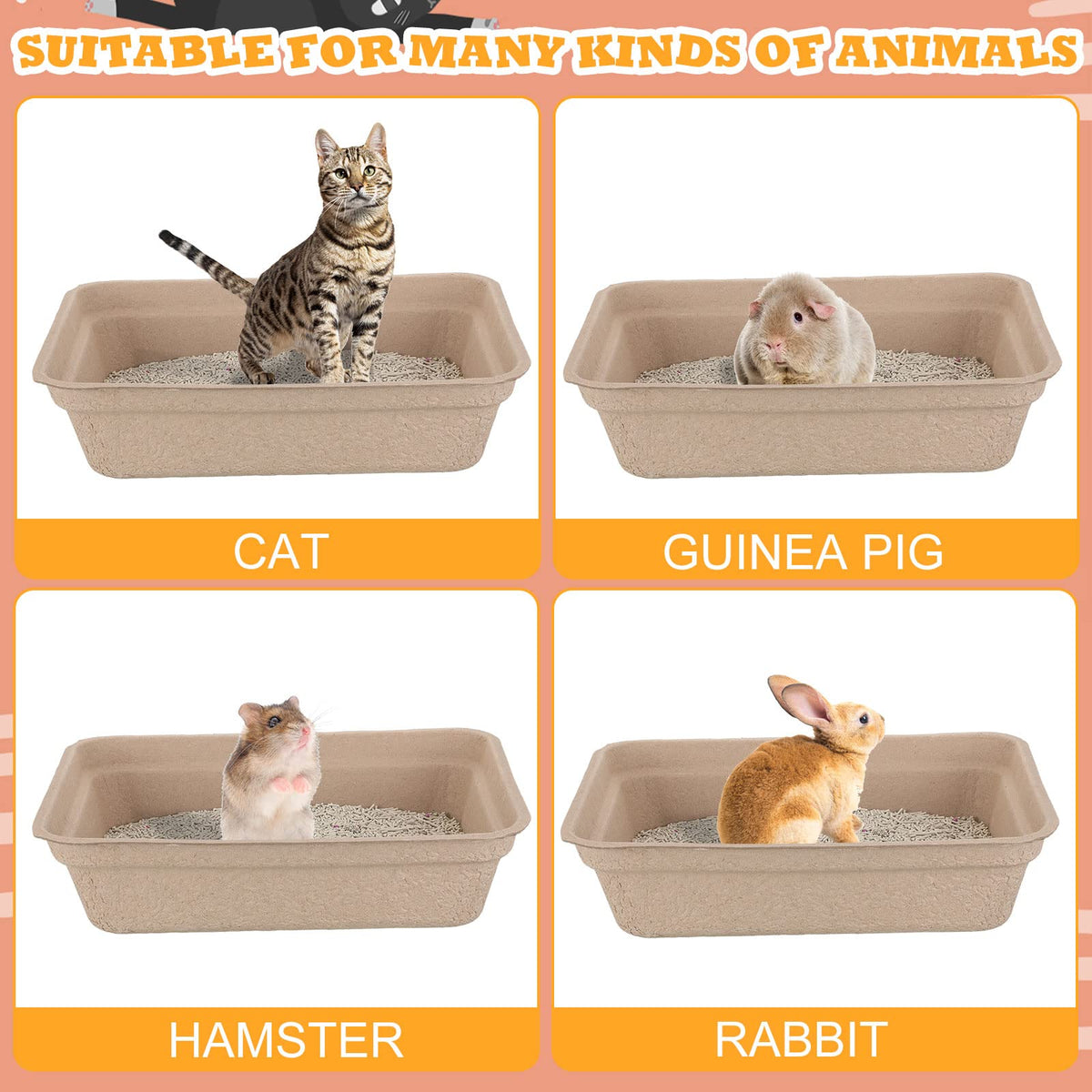30 Pack Disposable Cat Litter Tray X762