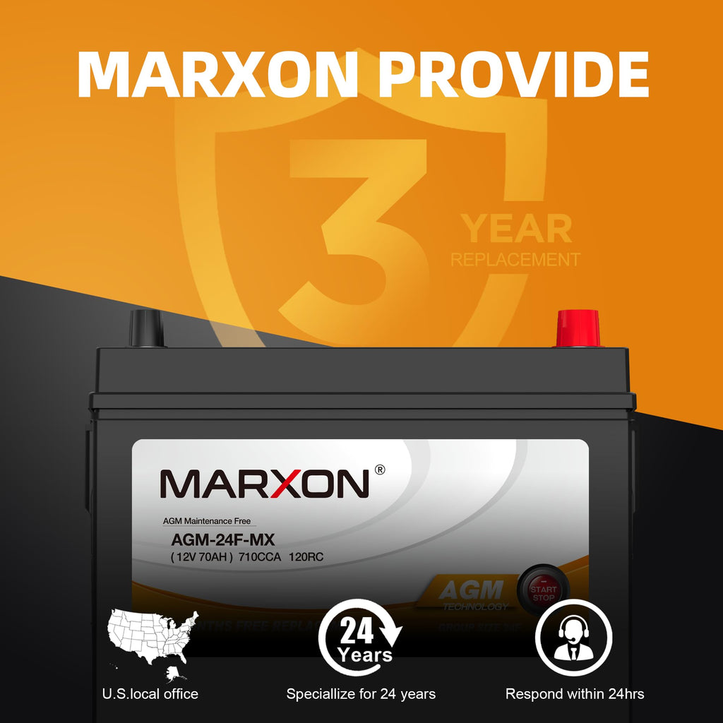 24F 12v 70AH 710CCA AGM Car Battery P164