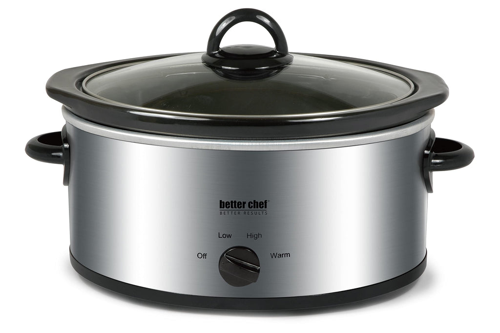 Oval Slow Cooker 3-Quart Glass Lid Enamel Stoneware Insert J554251