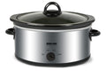 Oval Slow Cooker 3-Quart Glass Lid Enamel Stoneware Insert J554251