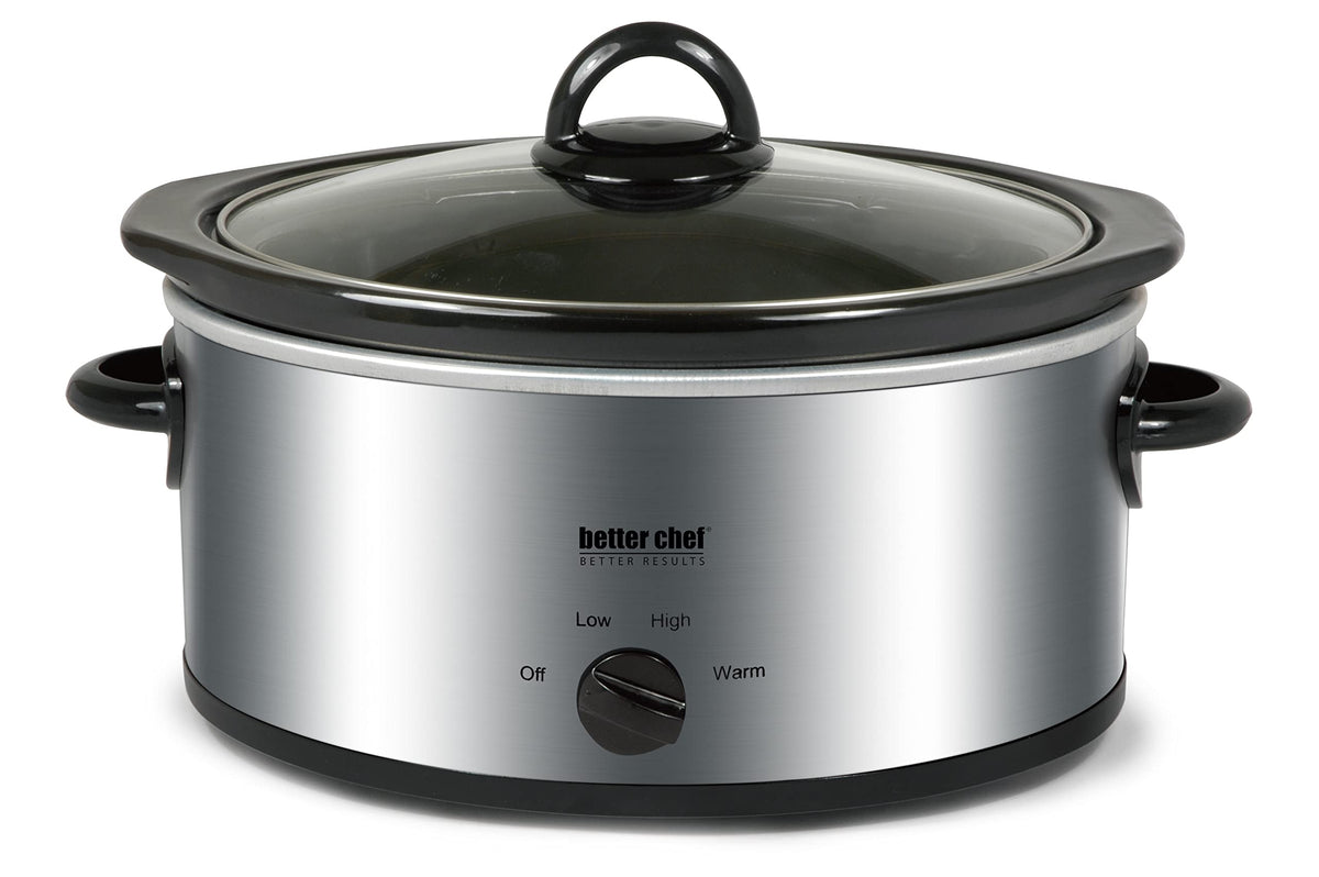 Oval Slow Cooker 3-Quart Glass Lid Enamel Stoneware Insert J554251