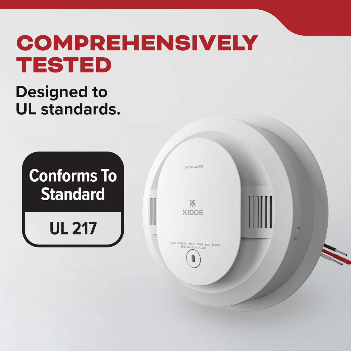 Smoke Detector, Hardwired with AA Battery Backup, 3 Pack P173