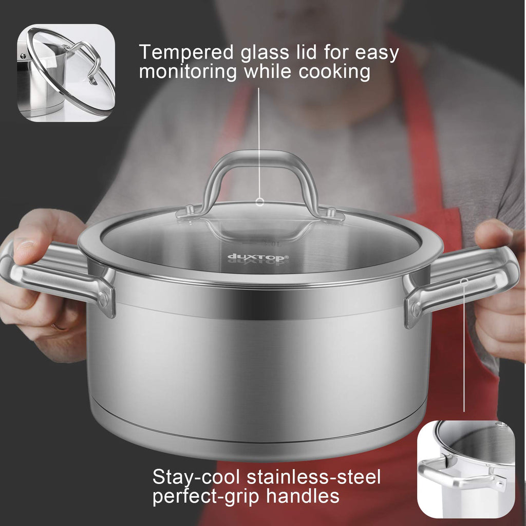 Stainless Steel 4.2 Qt Stock Pot with Lid V33244