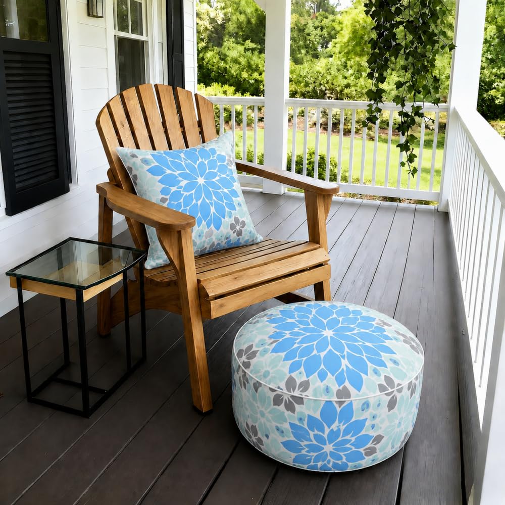 Inflatable Outdoor Ottoman 2 Pack Teal Grey E736