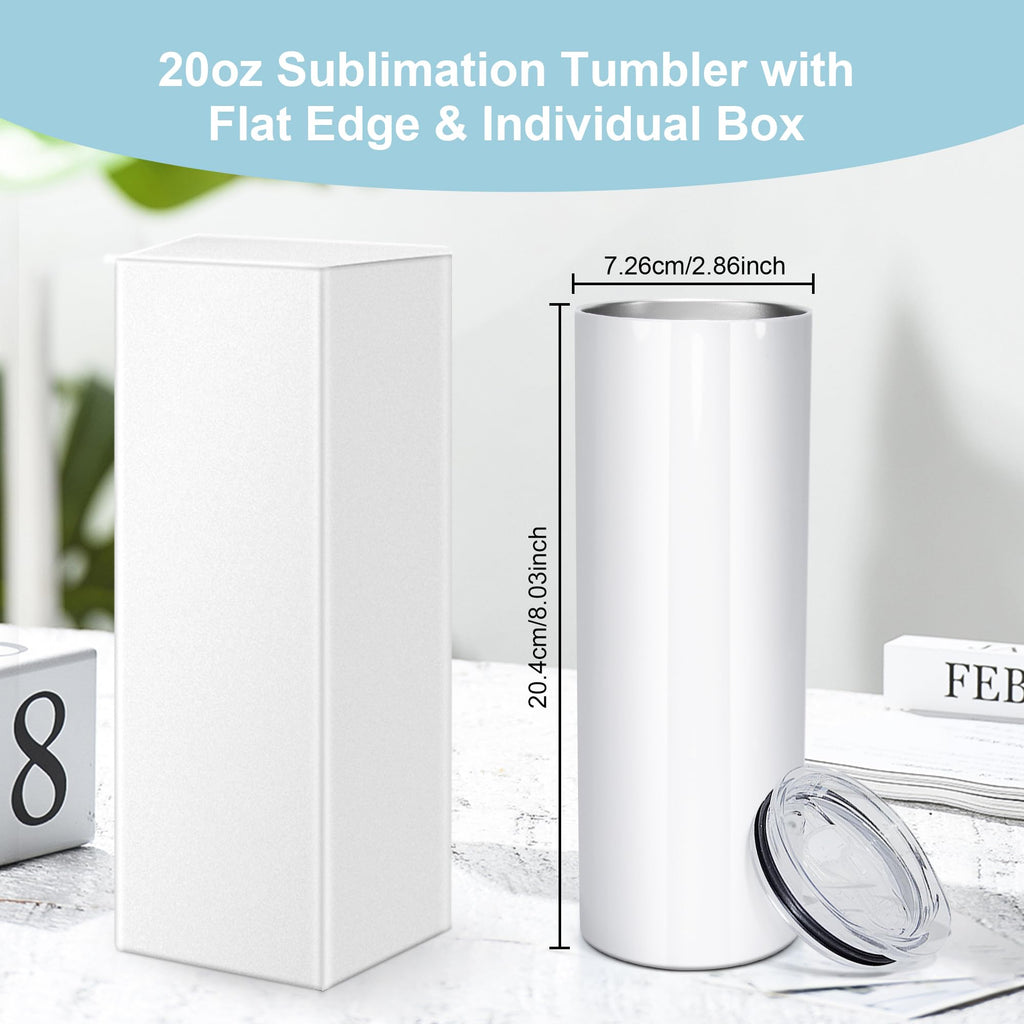 10pcs 20oz Sublimation Tumblers Stainless Steel Blanks Cups J320033