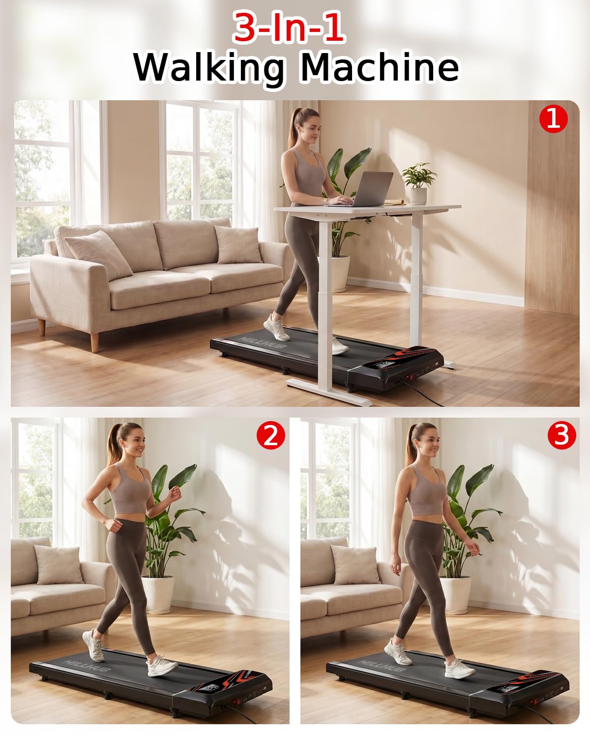 2.5HP Treadmill with Handle Bar C671766
