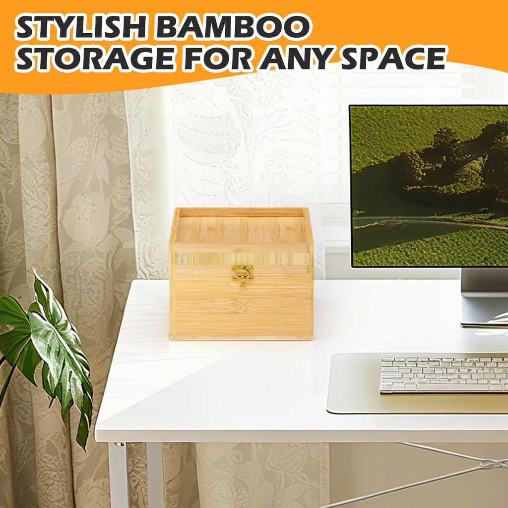 Bamboo Storage Box with Lid H7658