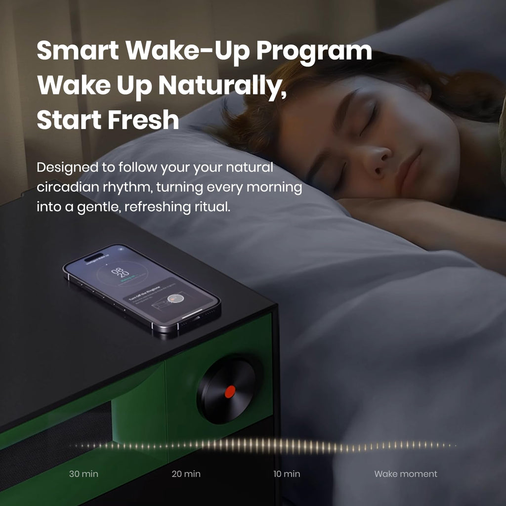Bluetooth Wireless Charging Speaker Nightstand with 2 Drawers L7375