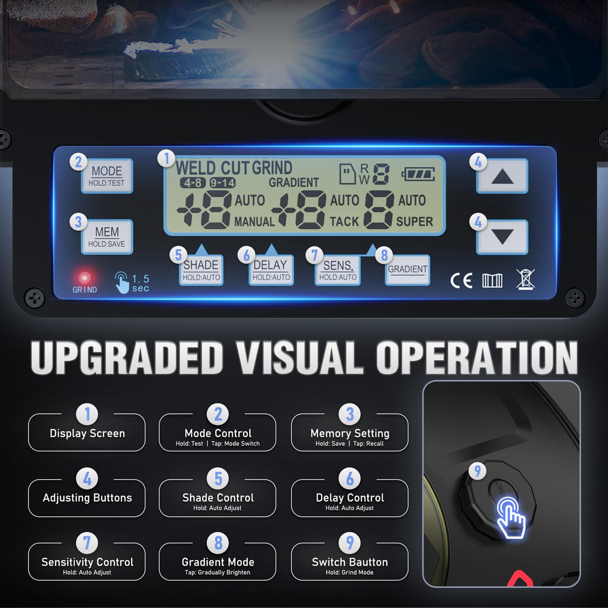 Auto-Adjust Welding Helmet J4539