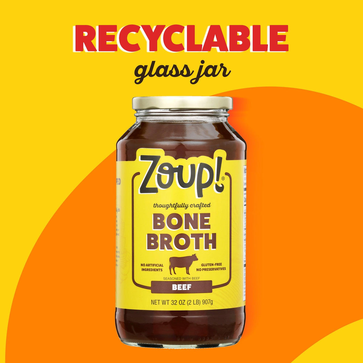 Reduced Sodium Beef Bone Broth 6 Pack 32 oz D2848