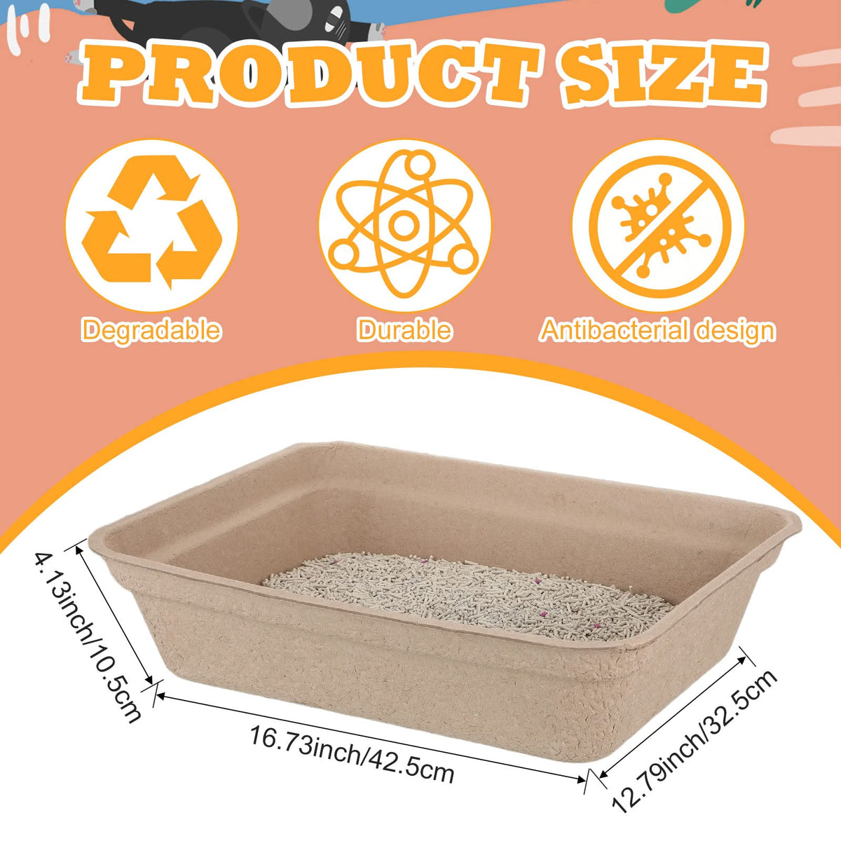 30 Pack Disposable Cat Litter Tray X762