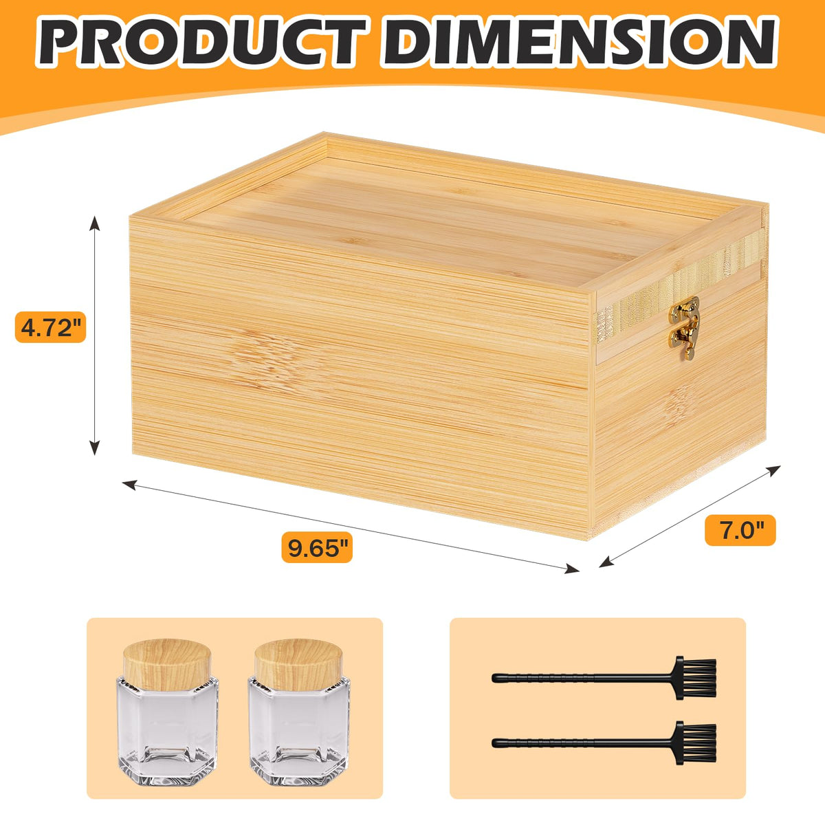 Bamboo Storage Box with Lid H7658