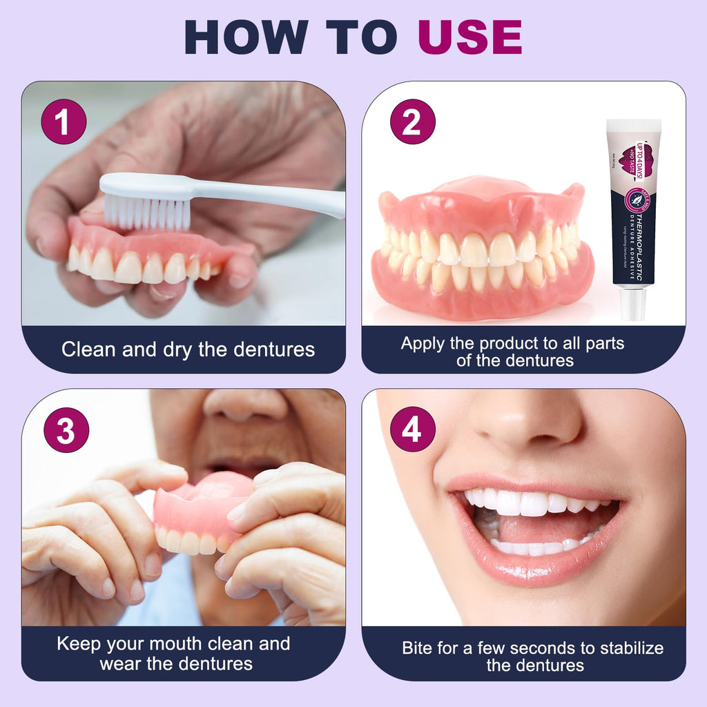 2Pcs Thermoplastic Denture Adhesive H2859