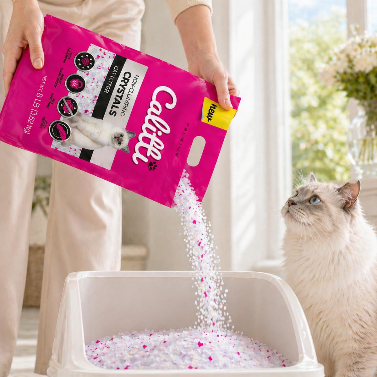 Unscented Dust Free Silica Gel Cat Litter 8 lb Bag A949053