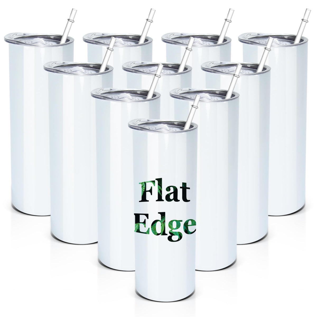 10pcs 20oz Sublimation Tumblers Stainless Steel Blanks Cups J320033