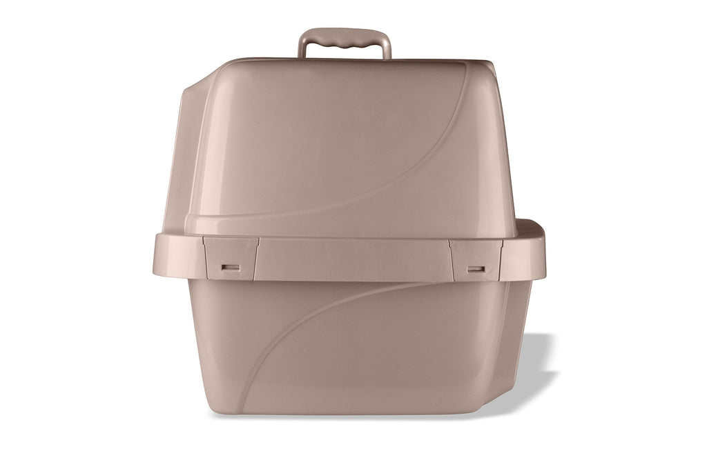 Large Enclosed Sifting Cat Pan with Odor Door, Hooded, Beige P99170
