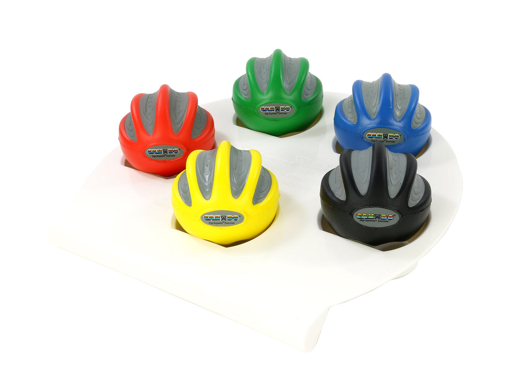 Hand Exerciser Set of 5 Pieces with Rack S222