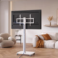 White Rolling TV Stand F6858